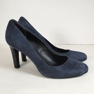 Franco Sarto Blue Suede Heels